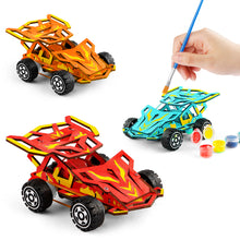 将图片加载到图库查看器,DIY Wood Craft Kit - Build & Paint Your Own Wooden Racing Car