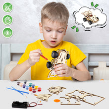 将图片加载到图库查看器,DIY Wood Craft Kit - Build & Paint Your Own Wooden Racing Car