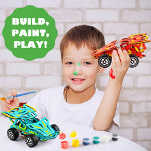 将图片加载到图库查看器,DIY Wood Craft Kit - Build & Paint Your Own Wooden Racing Car