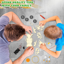 将图片加载到图库查看器,DIY Wood Craft Kit - Build & Paint Your Own Wooden Racing Car