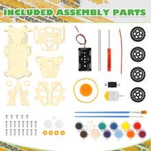 将图片加载到图库查看器,DIY Wood Craft Kit - Build & Paint Your Own Wooden Racing Car
